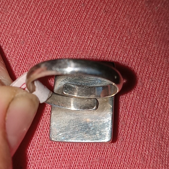 💝LUXURIOUS!/ SQUARE TORQUOISE GEMSTONE RING💕 💖 - Picture 7 of 8